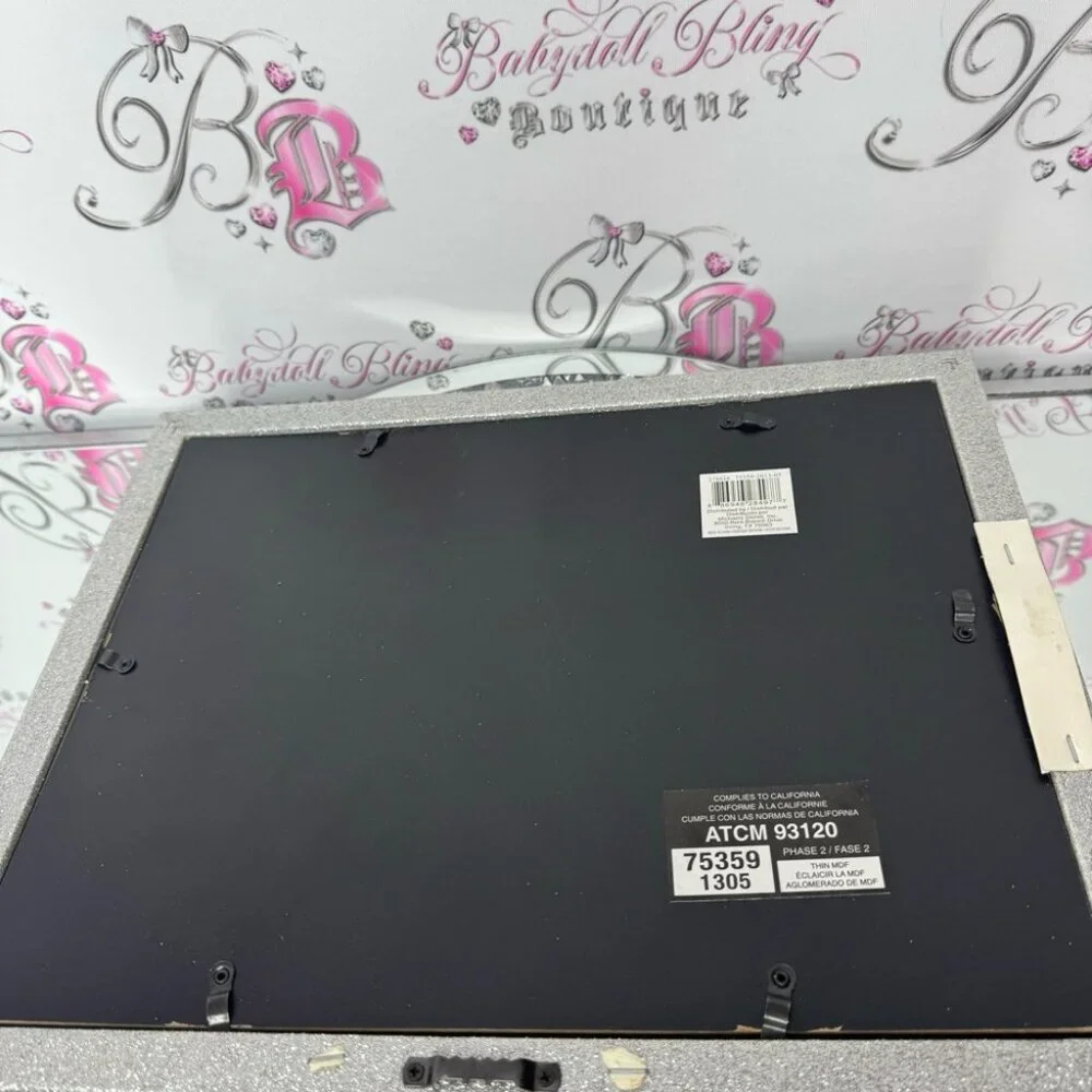 Frame sparkly large picture frame wall hanging Michaels silver glitter shimmer
